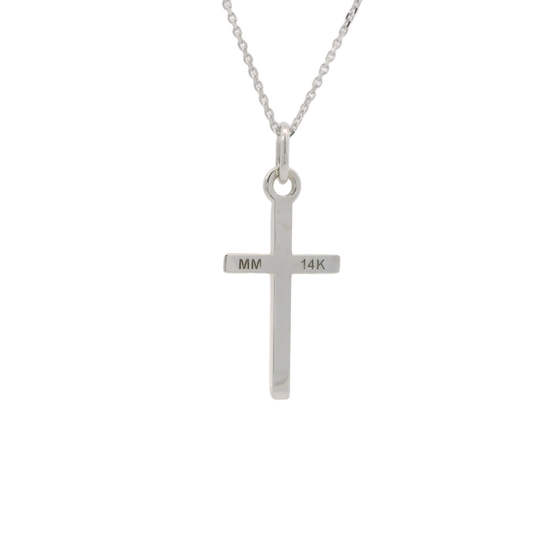 Marthaler Made 14KG White Gold Cross Pendant