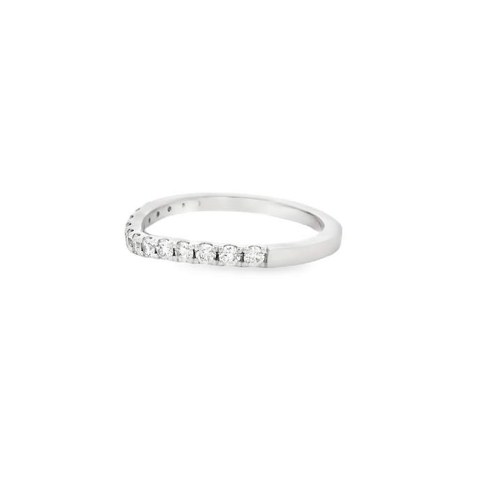 Marthaler Made 14KG White Gold 0.30ctw. Diamond Contour Anniversary Band