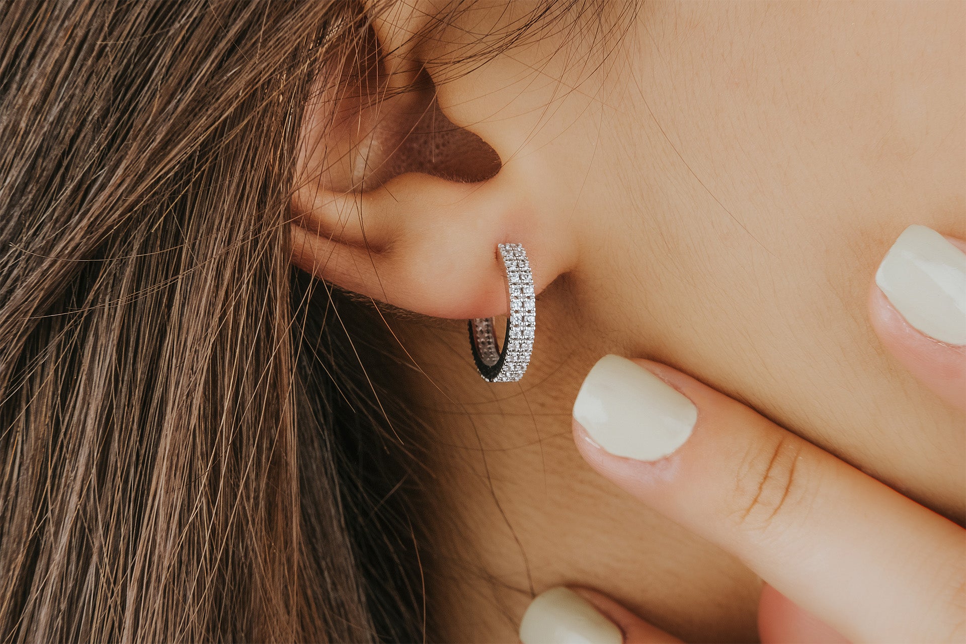 Diamond Hoop Earrings