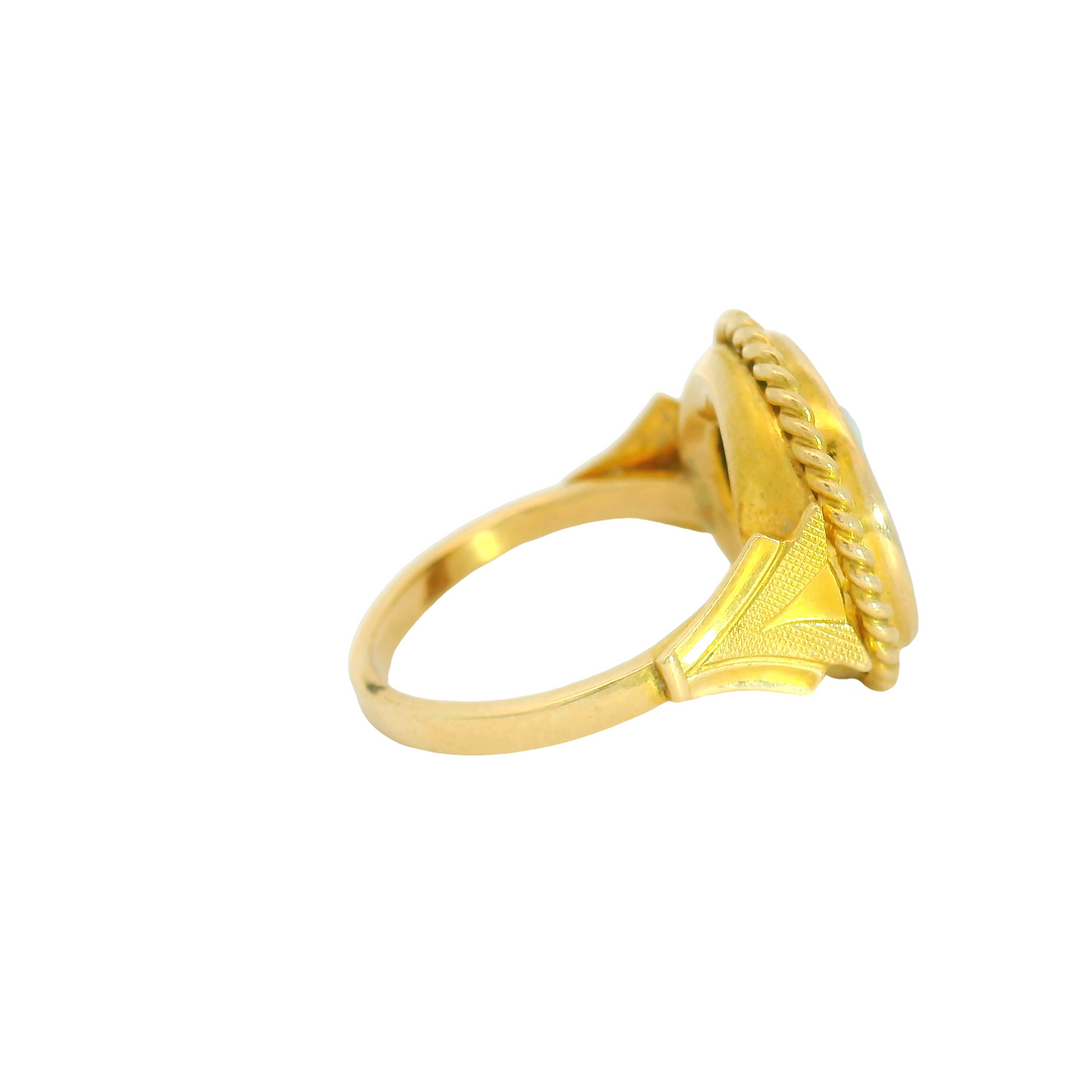 14KG Yellow Gold Estate Women's Fashion Ring