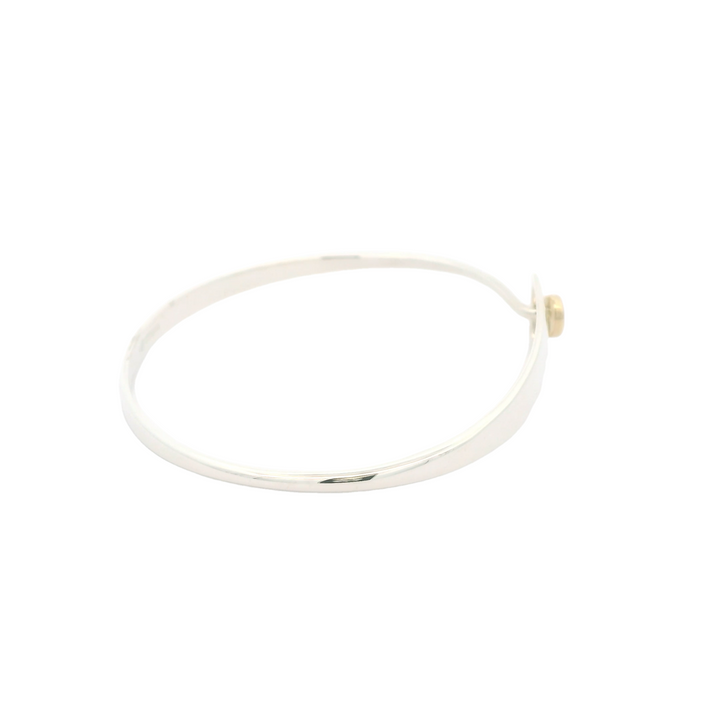 Ed Levin Sterling Silver Two Tone Jitterbug Bangle