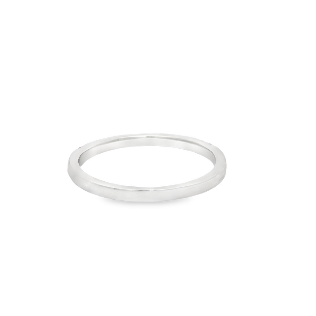 14K White Gold Band with 14 Round Amethysts, 0.21 ctw