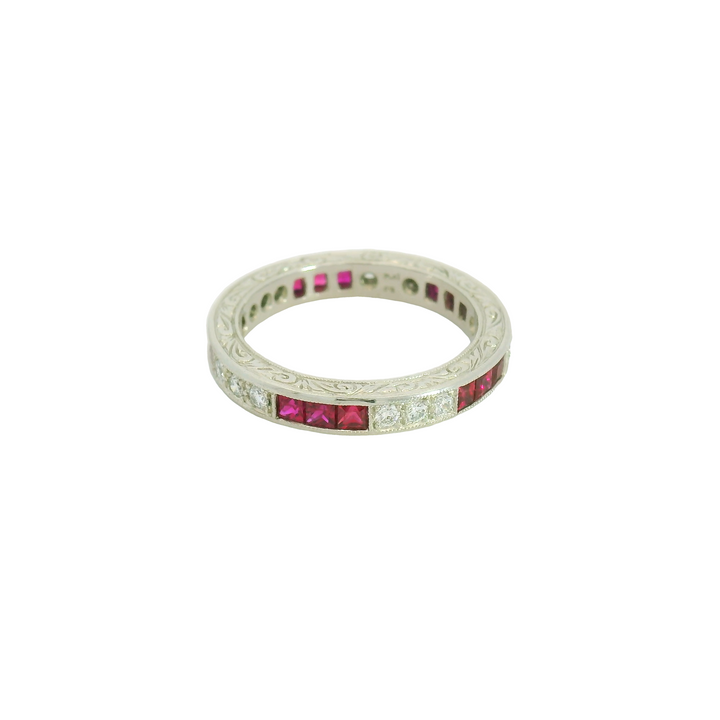 Ruby and Diamond Eternity Band