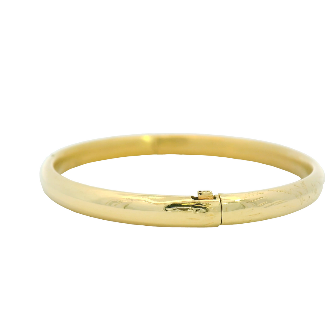 14KG Yellow Gold Estate Bangle Bracelet