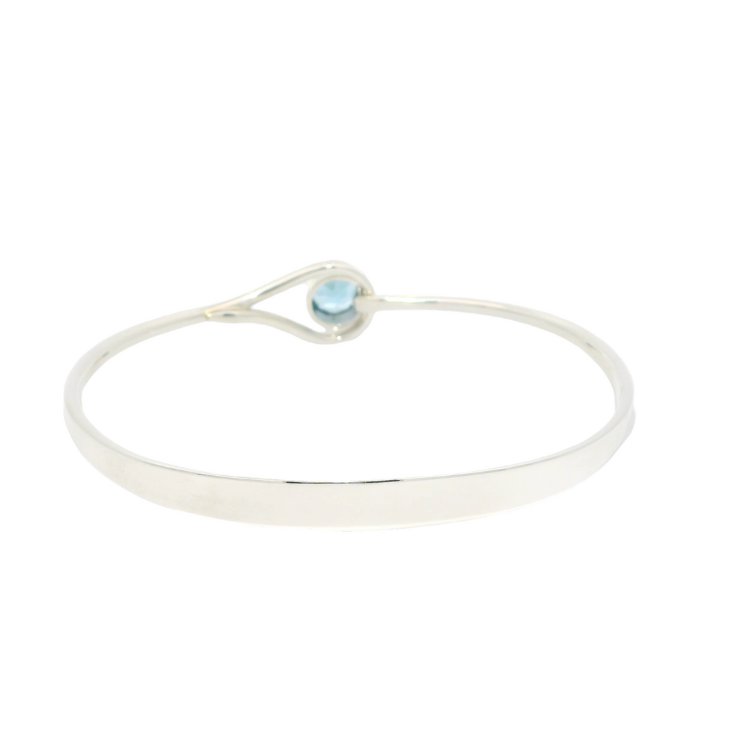 Sterling Silver Ed Levin Desire Bangle with Topaz