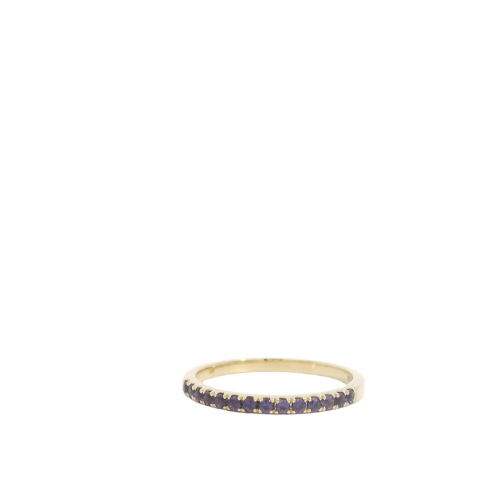 14KG Yellow Gold Amethysts Fashion Rings