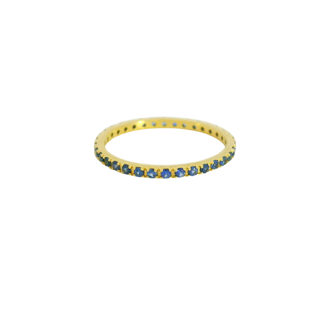 18K Yellow Gold 0.4Ct. Sapphire Eternity Ring