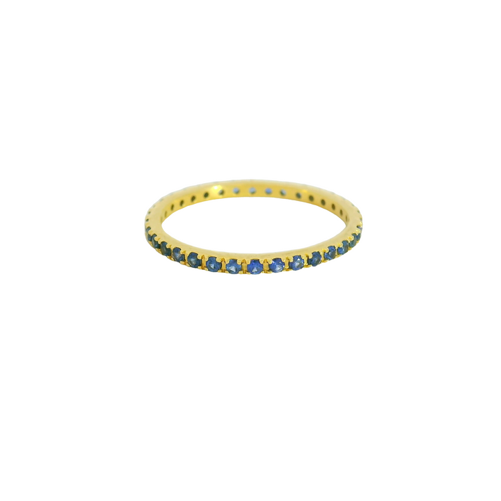 18K Yellow Gold 0.4Ct. Sapphire Eternity Ring