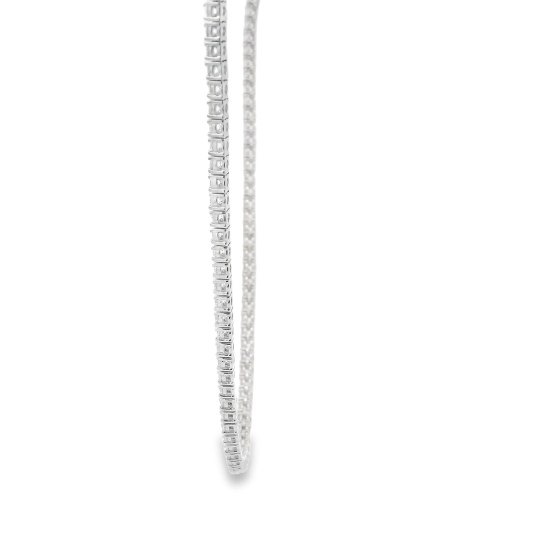 Platinum Diamond Tennis Necklace with 165 Round Diamonds, 11.85 ctw, 18 inches