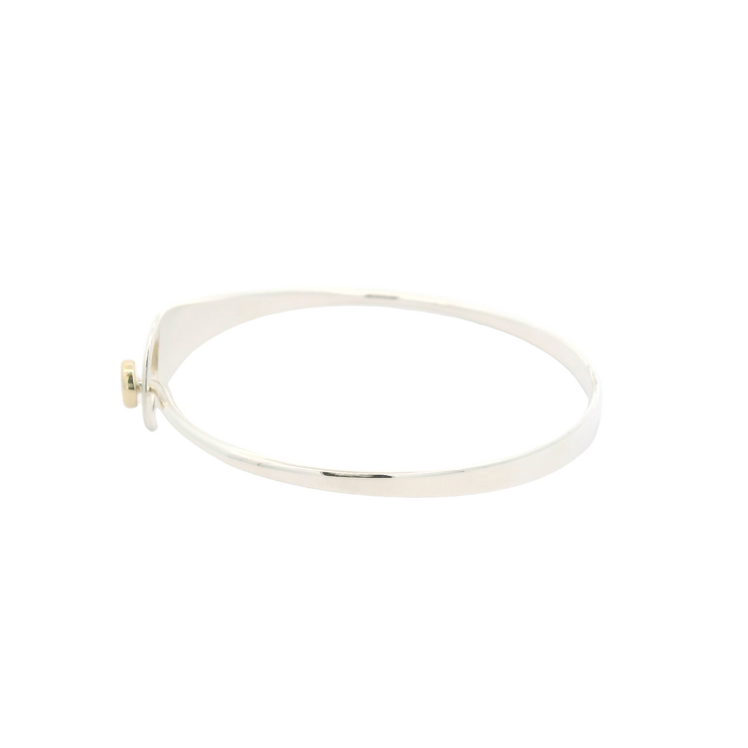 Ed Levin Sterling Silver Two Tone Jitterbug Bangle